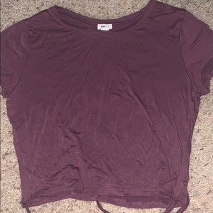 Garage maroon wrap around t shirt medium-cropped